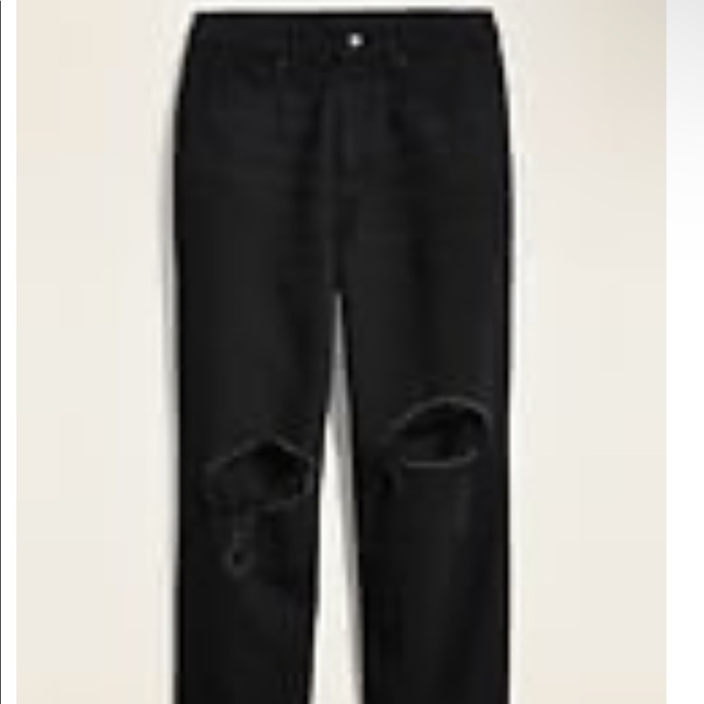 Extra high waisted sky-hi black jeans